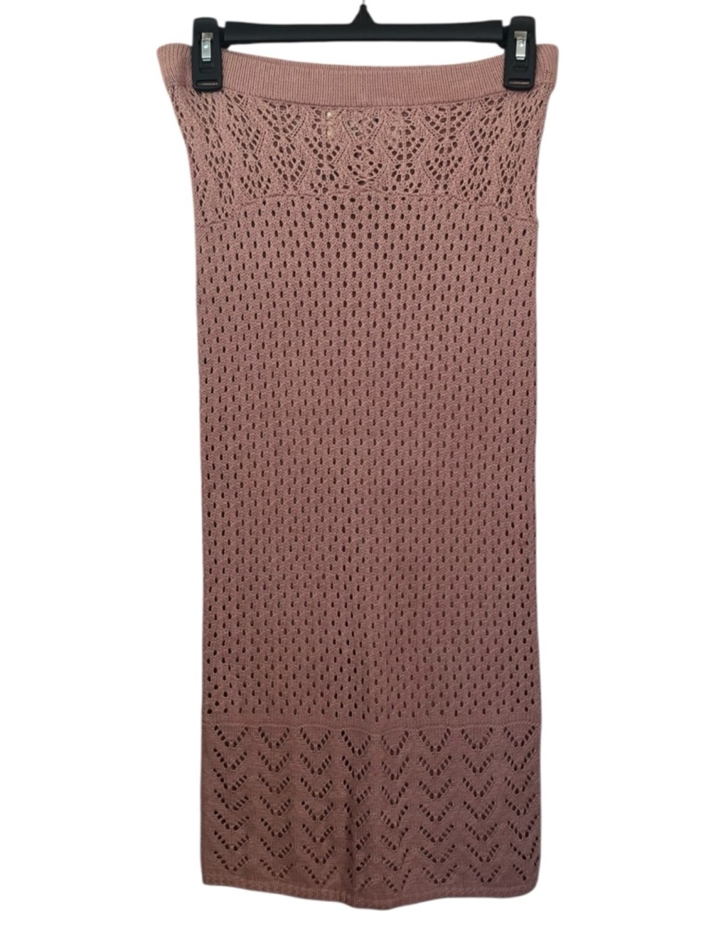 RARE Knitz by For Love & Lemons Rivington Dusty Rose Pencil Skirt Best Fit S/M - Picture 2 of 5